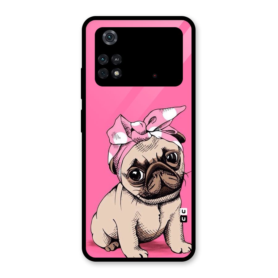 Ribbon Doggo Glass Back Case for Poco M4 Pro 4G