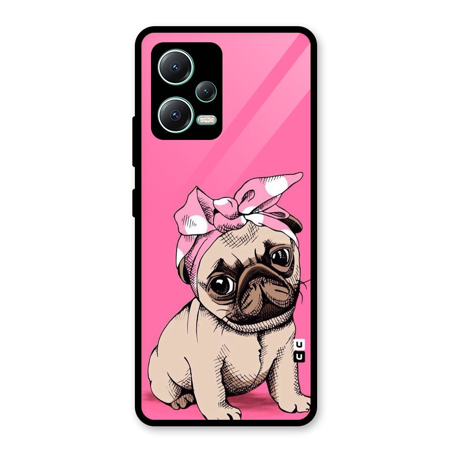 Ribbon Doggo Glass Back Case for Redmi Note 12 5G