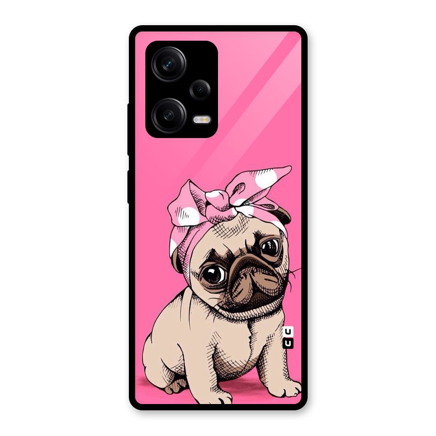 Ribbon Doggo Glass Back Case for Redmi Note 12 Pro