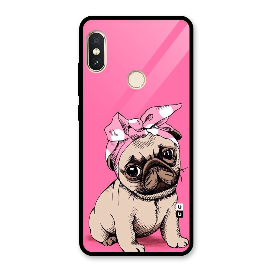 Ribbon Doggo Glass Back Case for Redmi Note 5 Pro