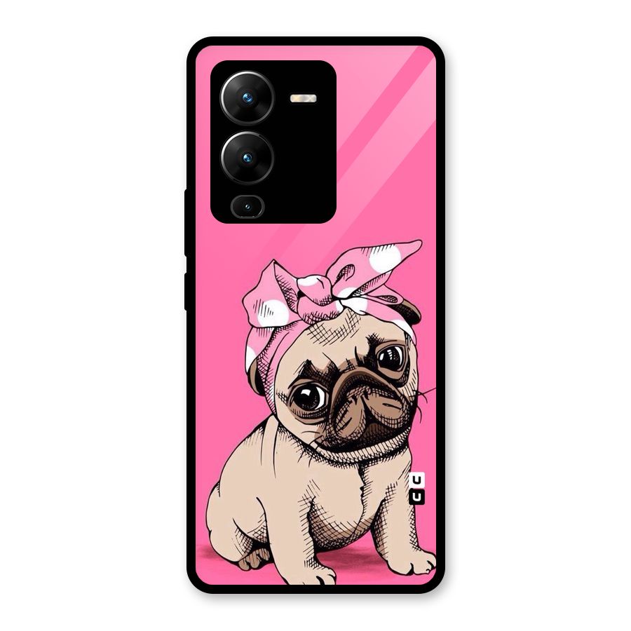 Ribbon Doggo Glass Back Case for Vivo V25 Pro