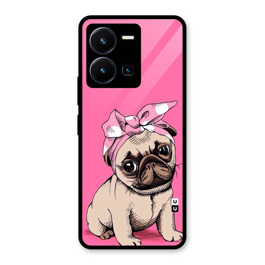 Ribbon Doggo Glass Back Case for Vivo Y35