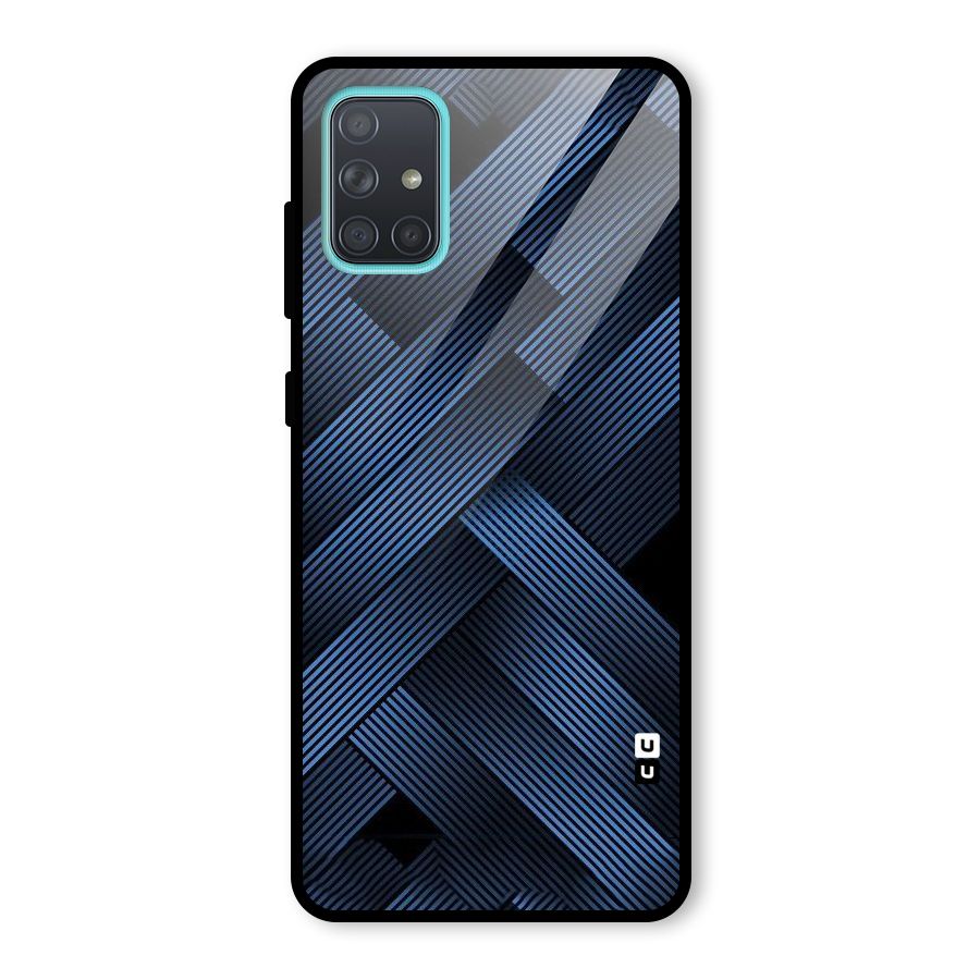 Ribbon Stripes Glass Back Case for Galaxy A71