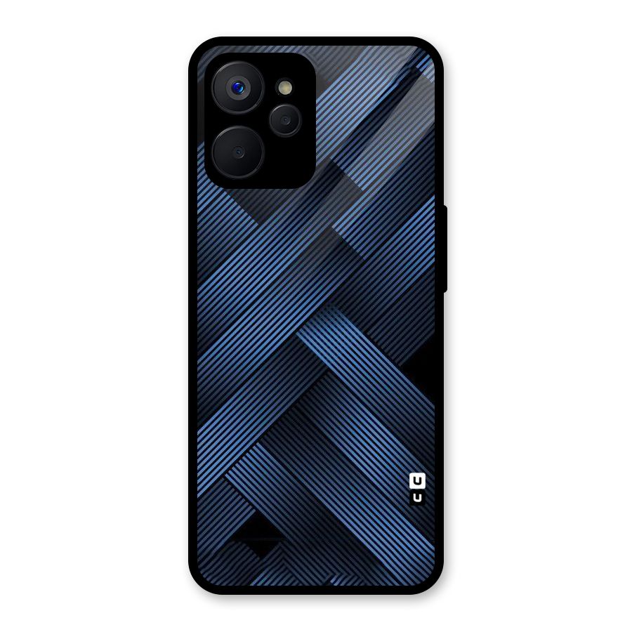 Ribbon Stripes Glass Back Case for Realme 9i 5G
