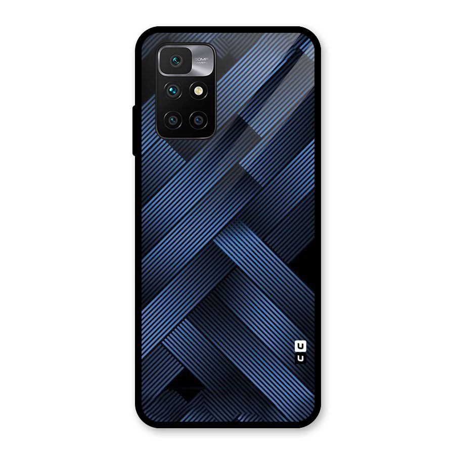 Ribbon Stripes Glass Back Case for Redmi 10 Prime