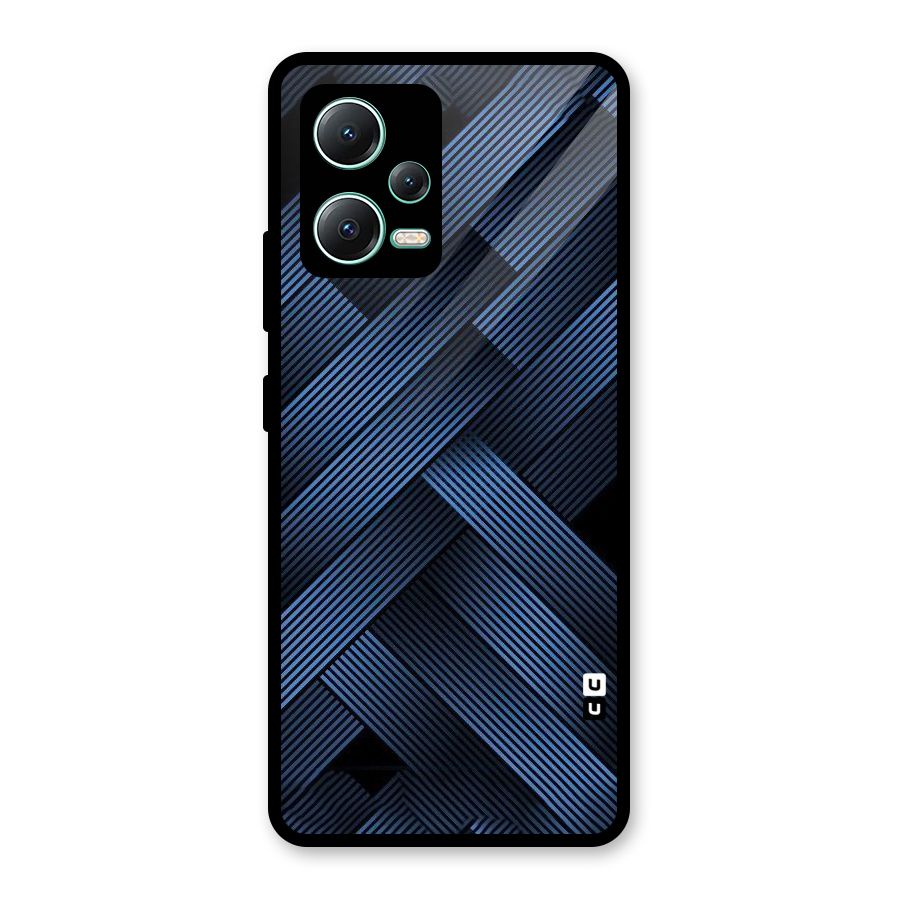 Ribbon Stripes Glass Back Case for Redmi Note 12 5G