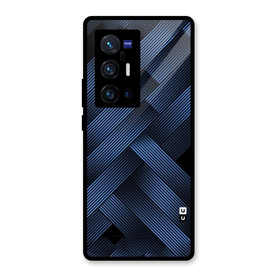 Ribbon Stripes Glass Back Case for Vivo X70 Pro Plus