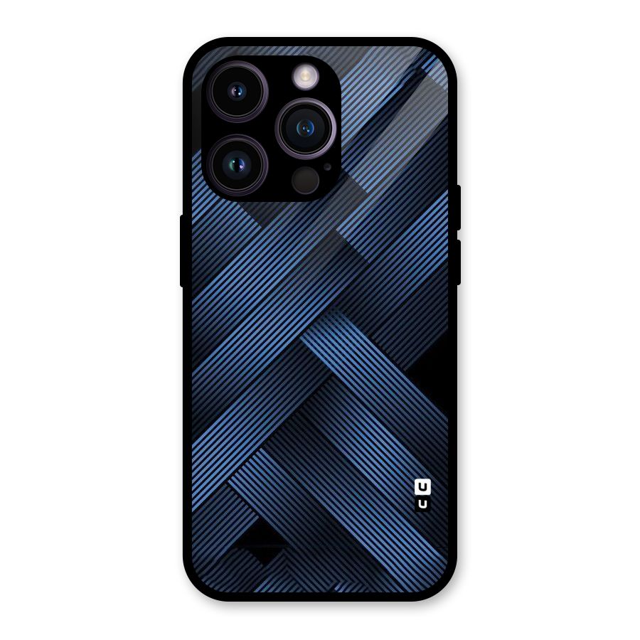 Ribbon Stripes Glass Back Case for iPhone 14 Pro