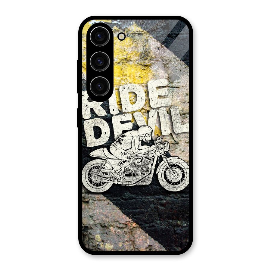 Ride Devil Glass Back Case for Galaxy S23