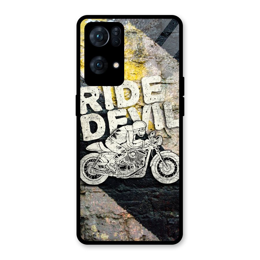 Ride Devil Glass Back Case for Oppo Reno7 Pro 5G