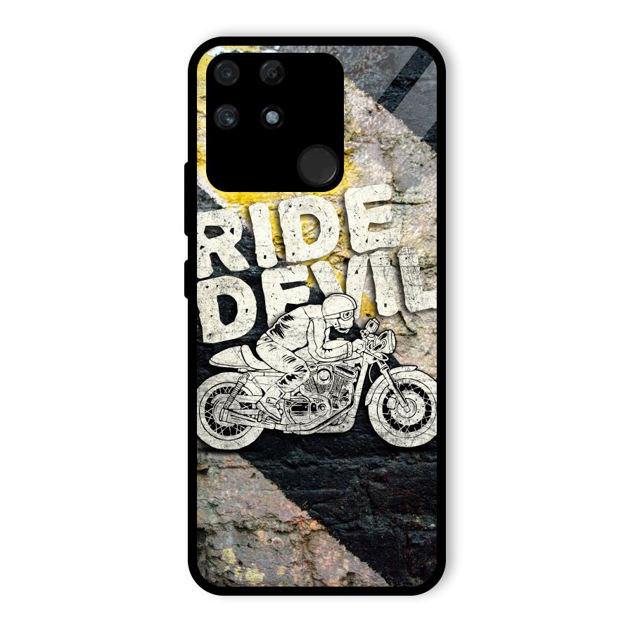 Ride Devil Glass Back Case for Realme Narzo 50A