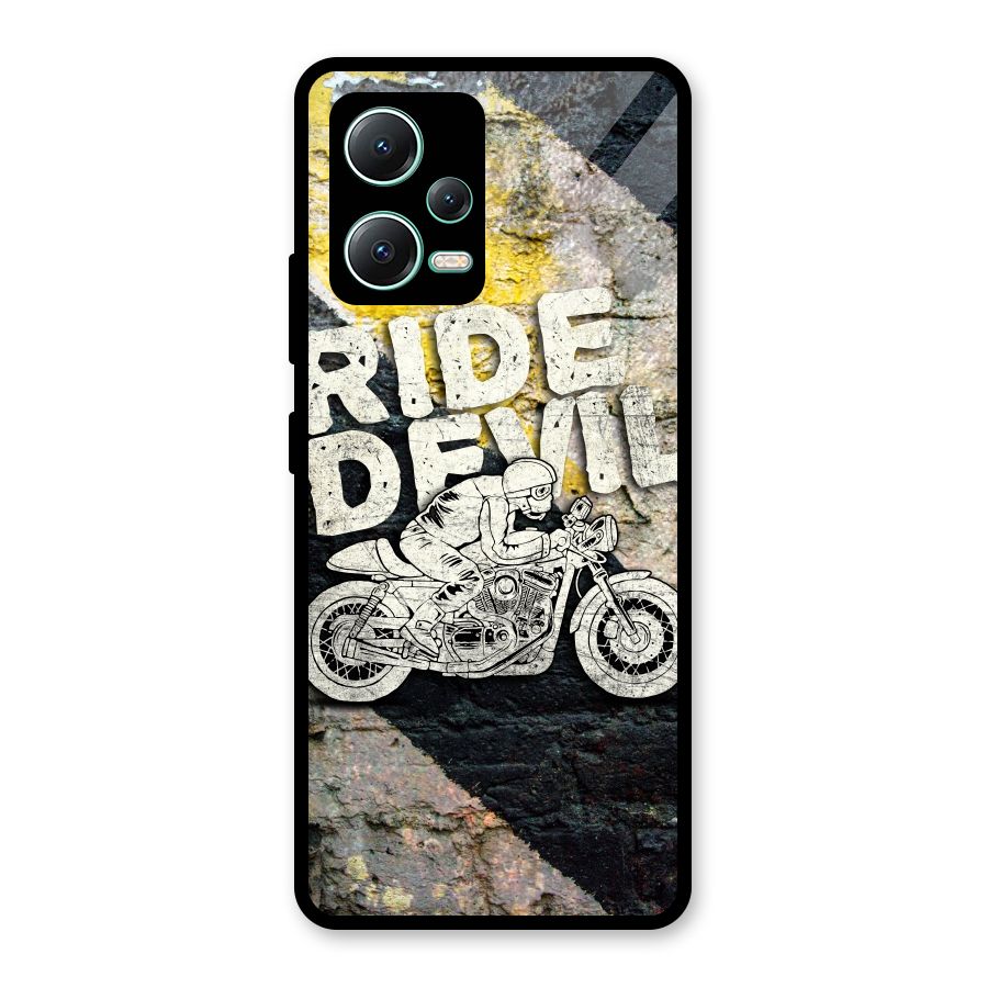 Ride Devil Glass Back Case for Redmi Note 12 5G
