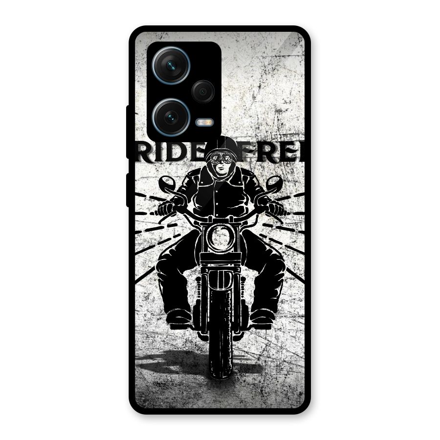 Ride Free Glass Back Case for Redmi Note 12 Pro Plus 5G