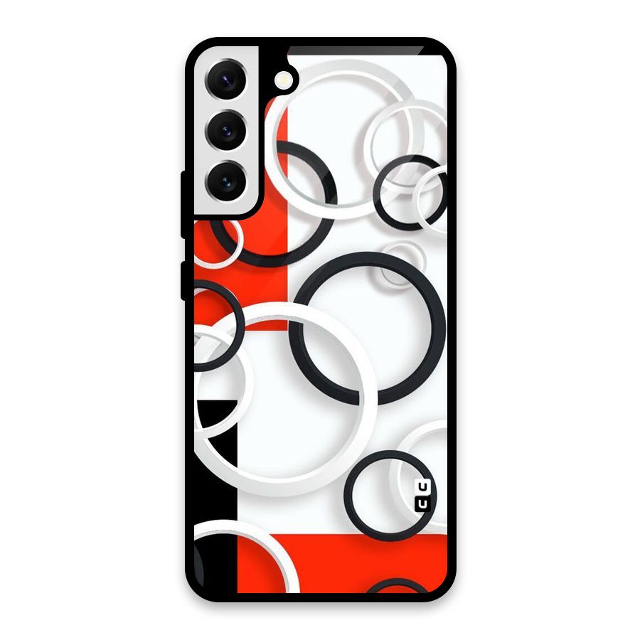 Rings Abstract Glass Back Case for Galaxy S22 Plus 5G