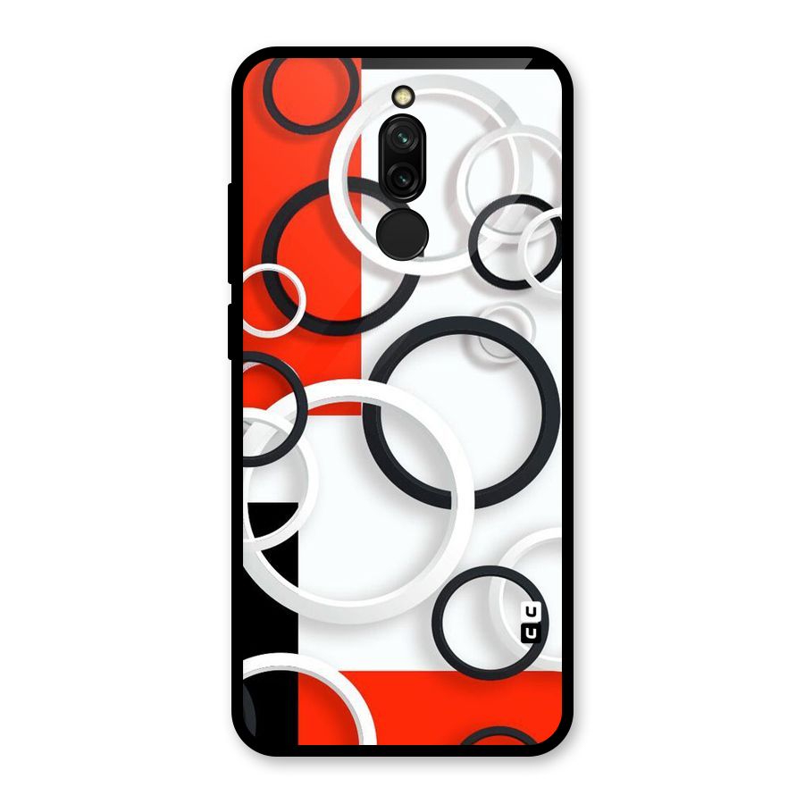 Rings Abstract Glass Back Case for Redmi 8