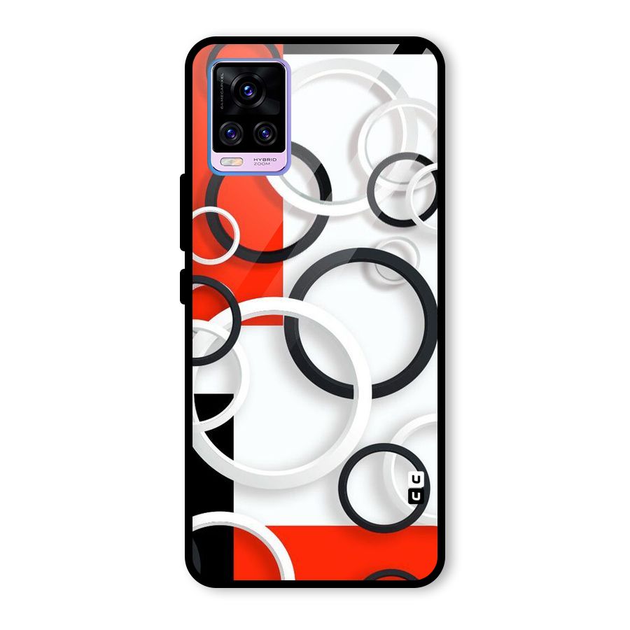 Rings Abstract Glass Back Case for Vivo V20 Pro