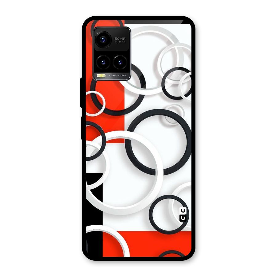 Rings Abstract Glass Back Case for Vivo Y21T