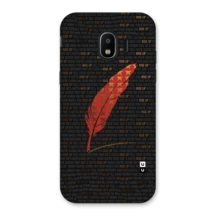 Rise Up Feather Back Case for Galaxy J2 Pro 2018