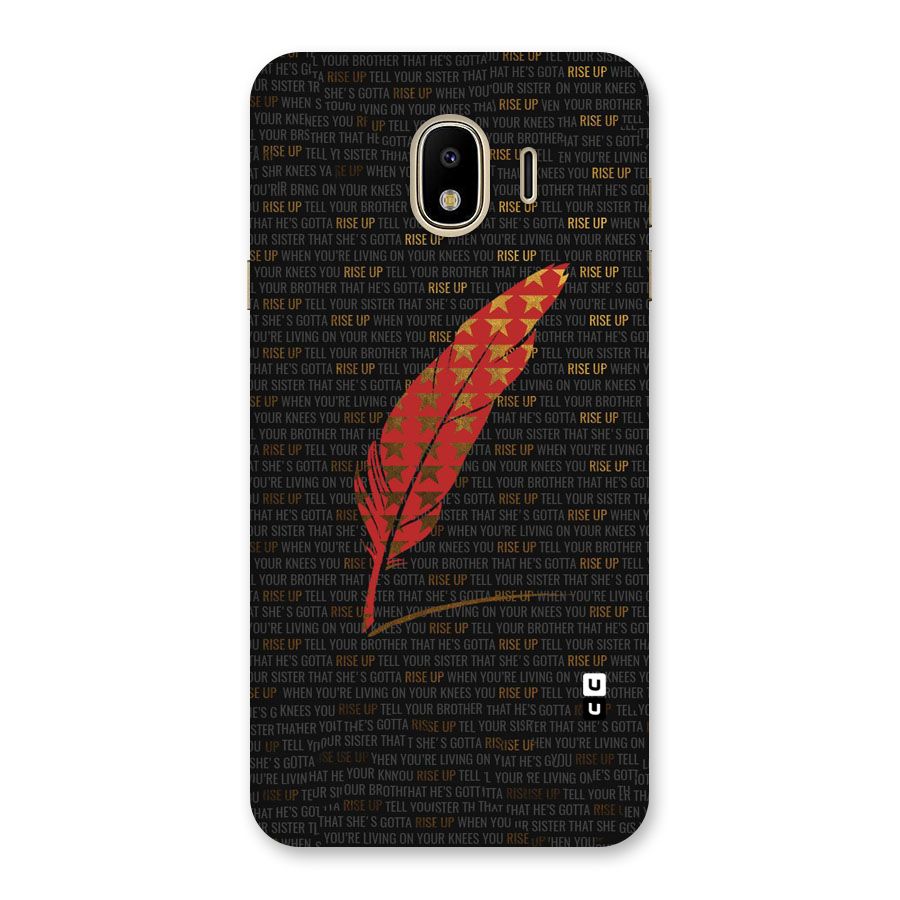 Rise Up Feather Back Case for Galaxy J4