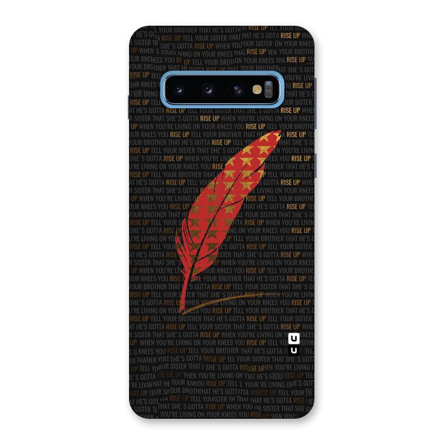 Rise Up Feather Back Case for Galaxy S10