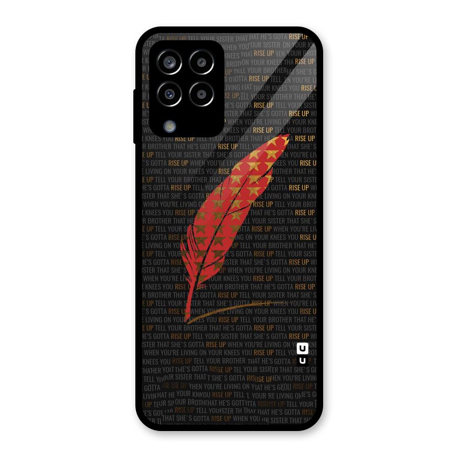 Rise Up Feather Glass Back Case for Galaxy M33