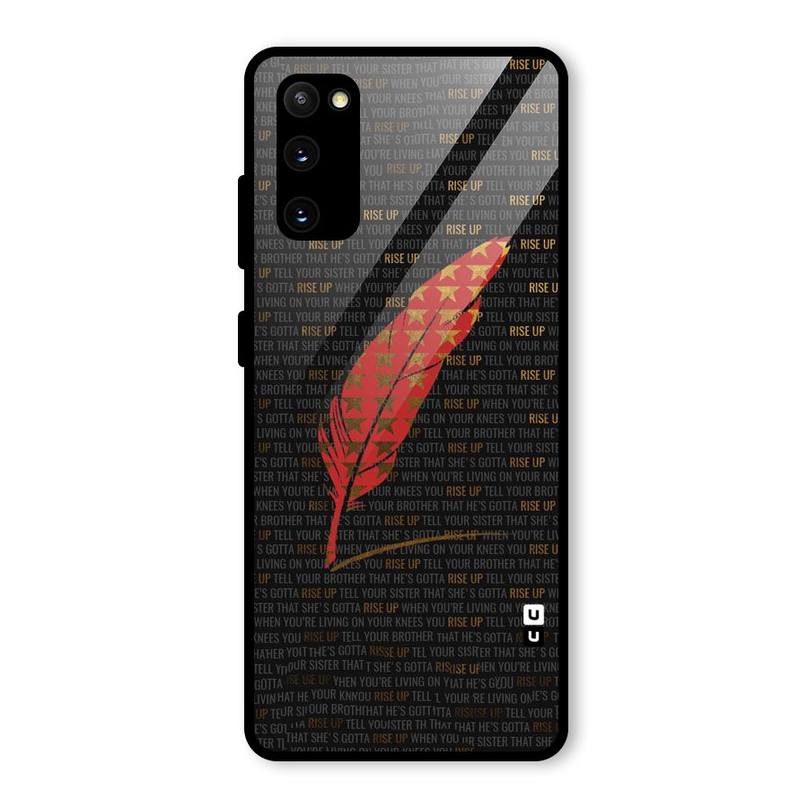 Rise Up Feather Glass Back Case for Galaxy S20 FE 5G