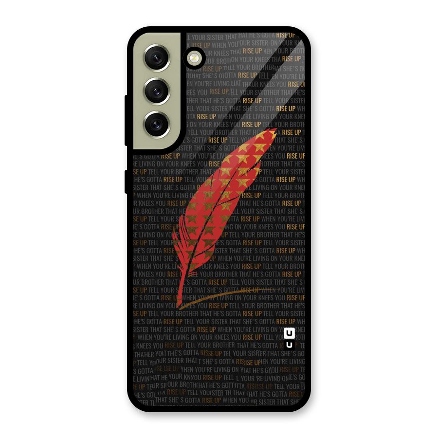 Rise Up Feather Glass Back Case for Galaxy S21 FE 5G