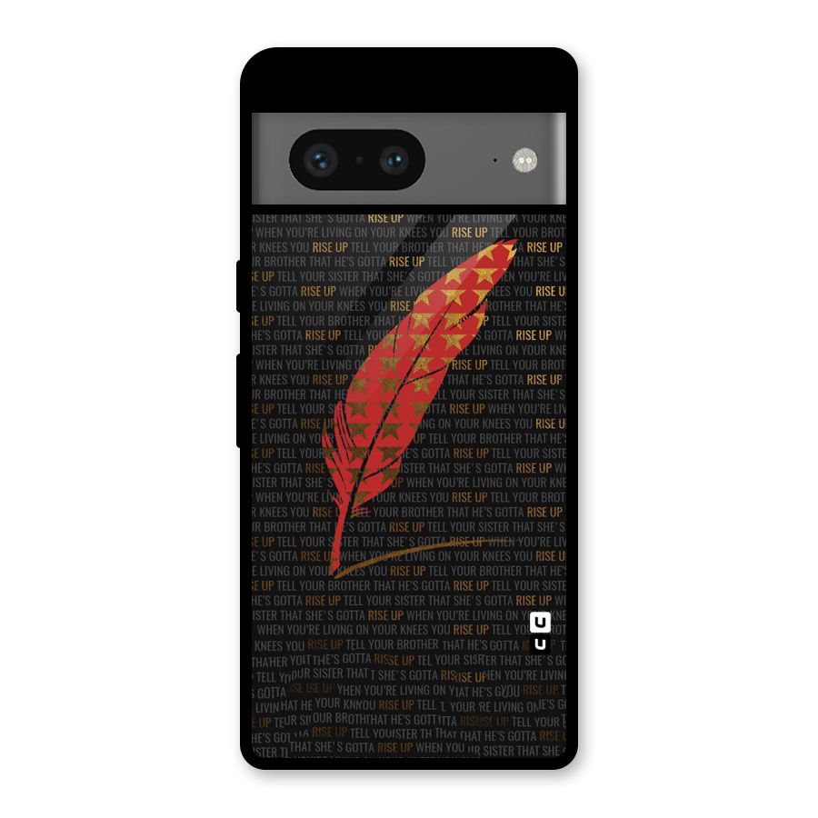 Rise Up Feather Glass Back Case for Google Pixel 7