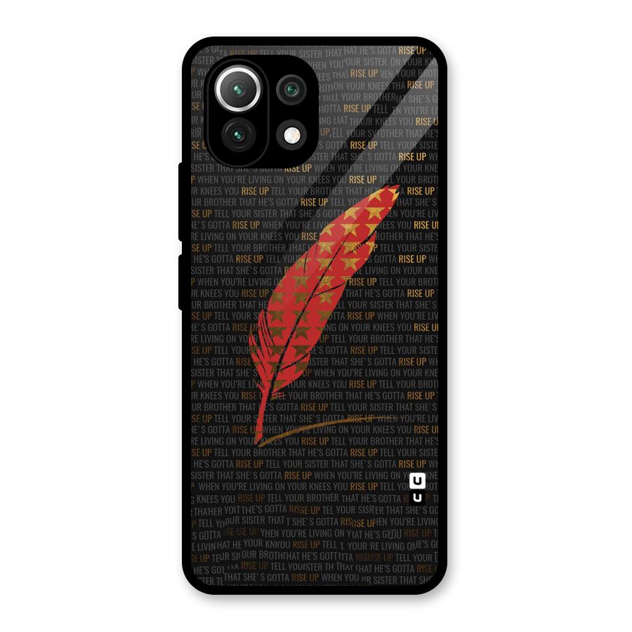 Rise Up Feather Glass Back Case for Mi 11 Lite
