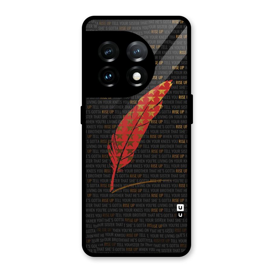 Rise Up Feather Glass Back Case for OnePlus 11