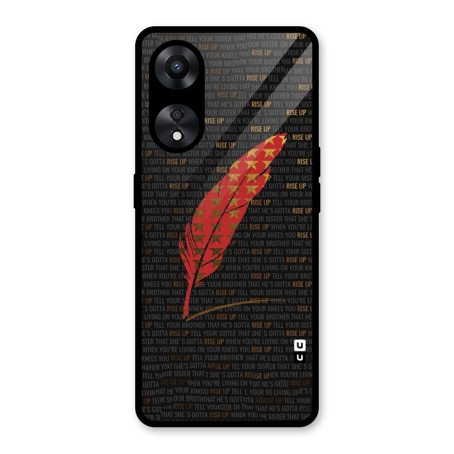 Rise Up Feather Glass Back Case for Oppo A78