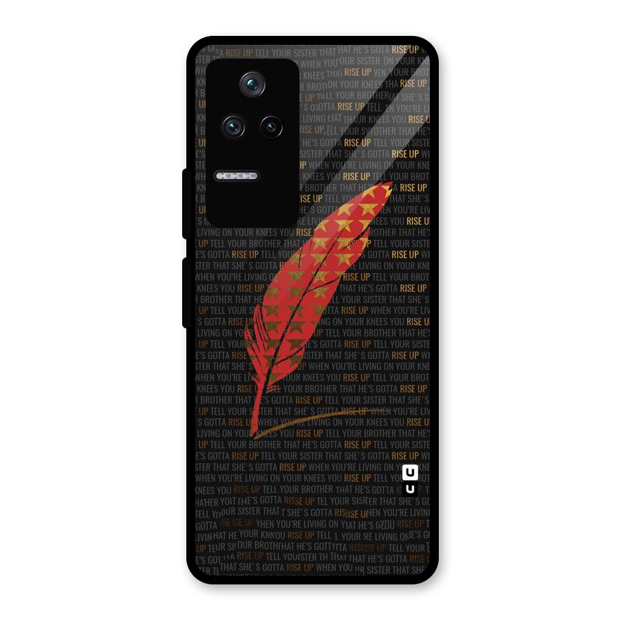 Rise Up Feather Glass Back Case for Poco F4 5G