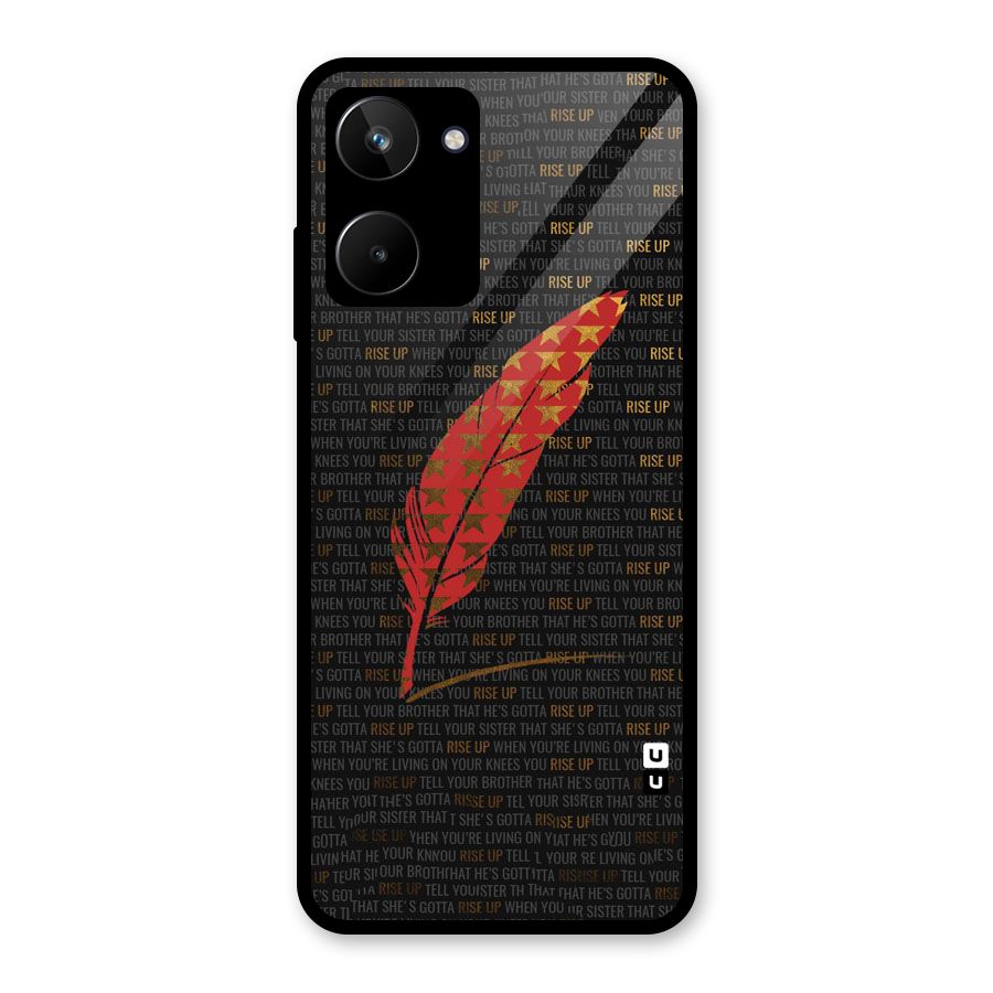 Rise Up Feather Glass Back Case for Realme 10