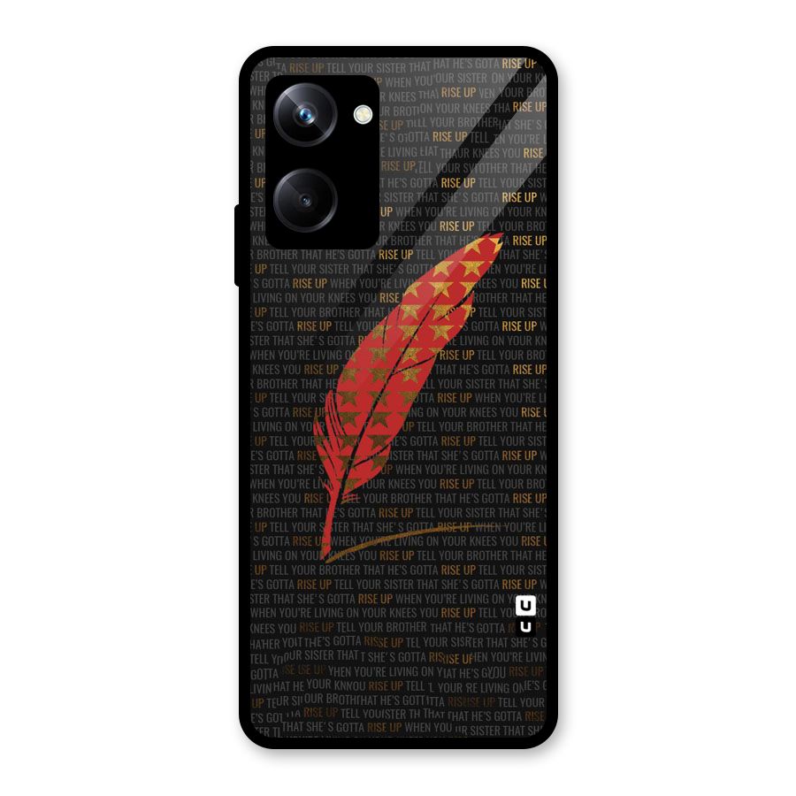 Rise Up Feather Glass Back Case for Realme 10 Pro