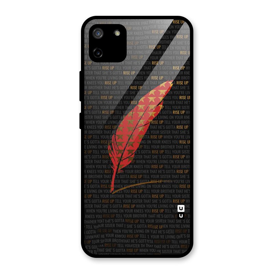 Rise Up Feather Glass Back Case for Realme C11