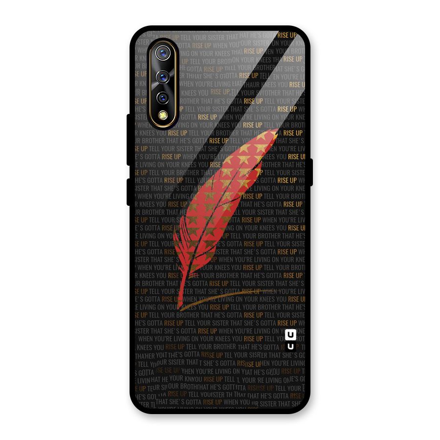 Rise Up Feather Glass Back Case for Vivo S1
