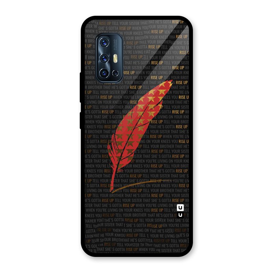 Rise Up Feather Glass Back Case for Vivo V17