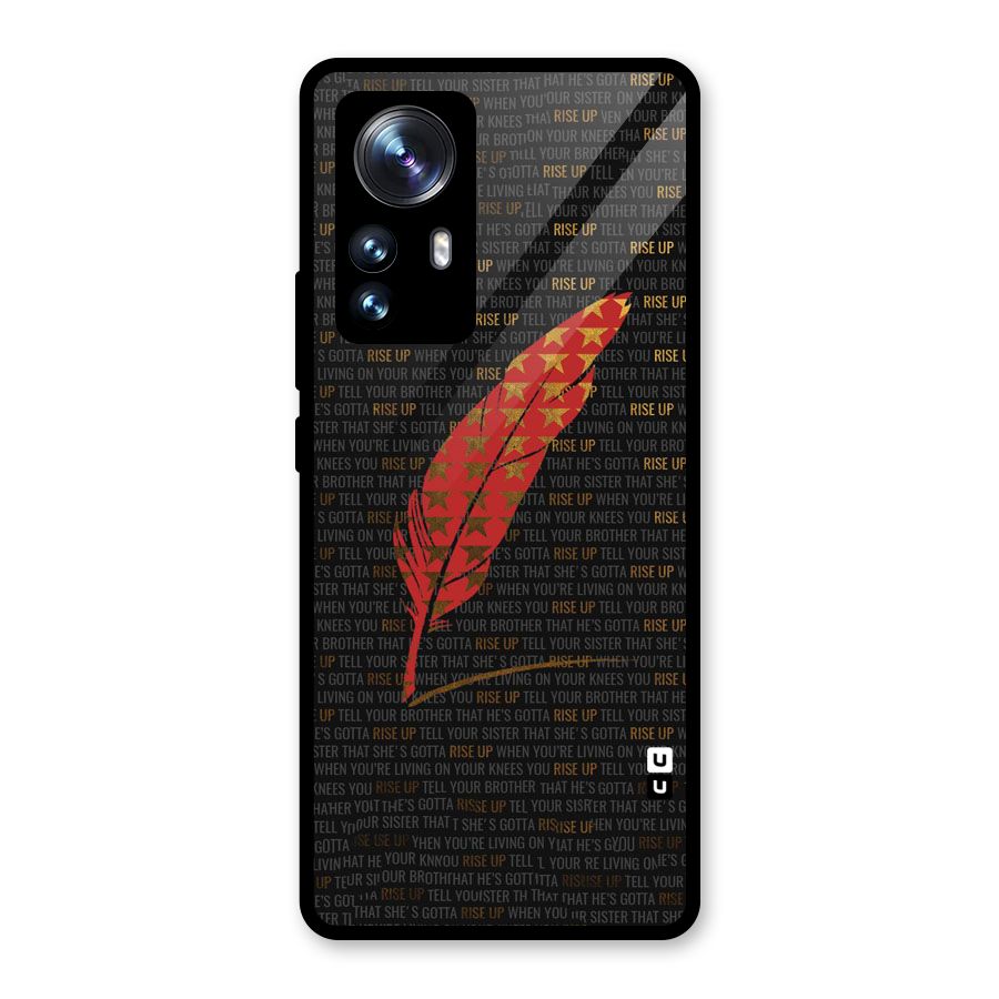 Rise Up Feather Glass Back Case for Xiaomi 12 Pro