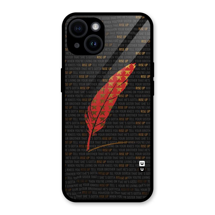 Rise Up Feather Glass Back Case for iPhone 14