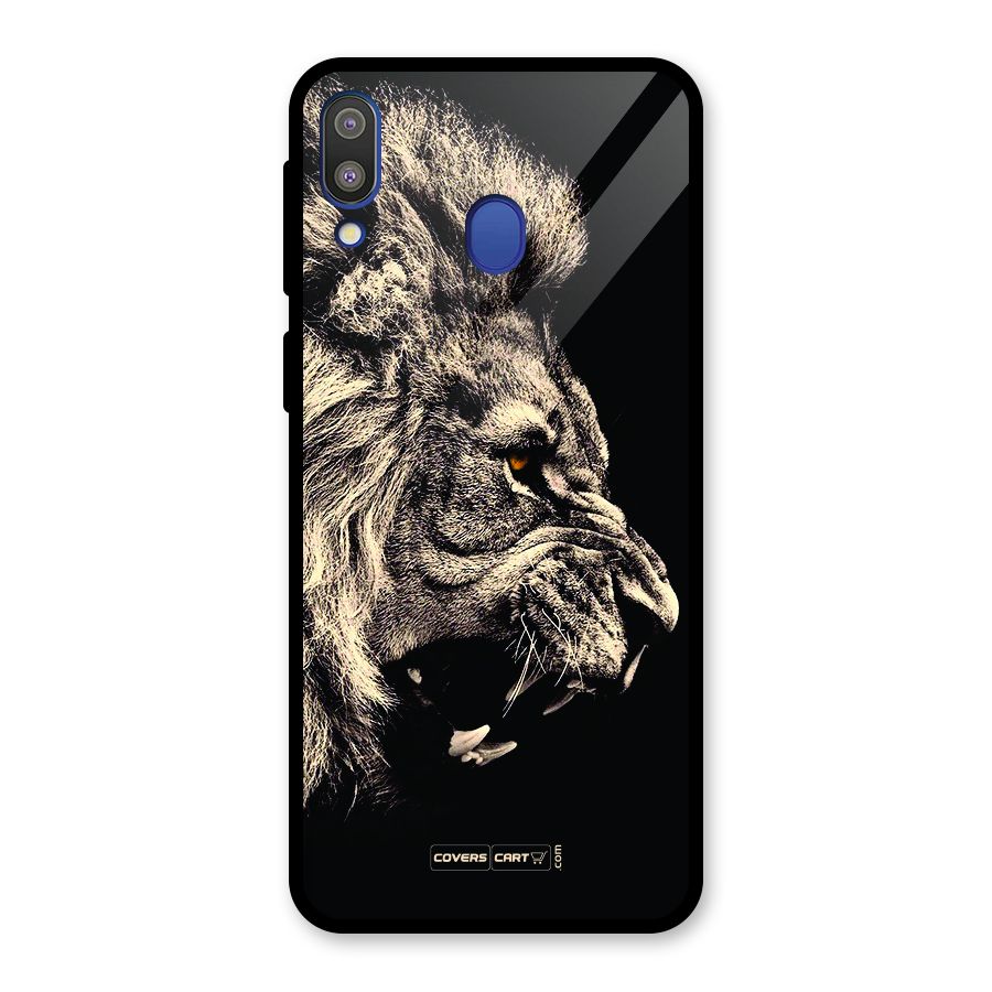 Roaring Lion Glass Back Case for Galaxy M20