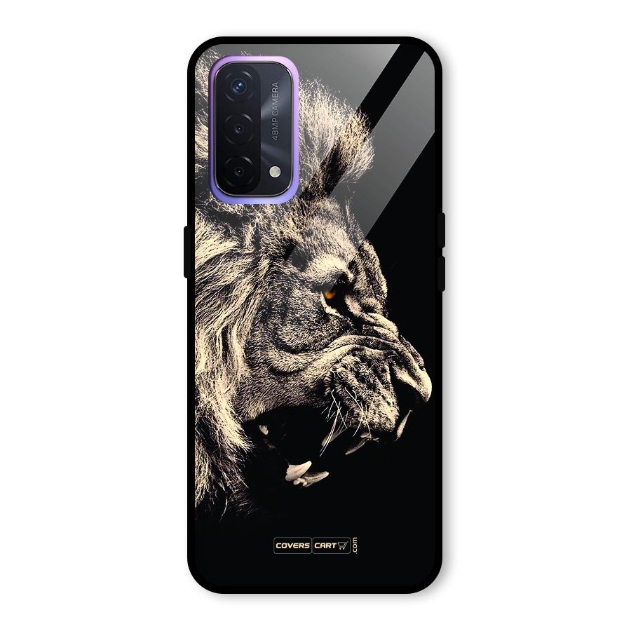 Roaring Lion Glass Back Case for Oppo A74 5G