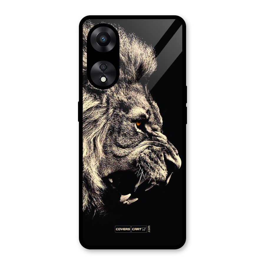 Roaring Lion Glass Back Case for Oppo A78