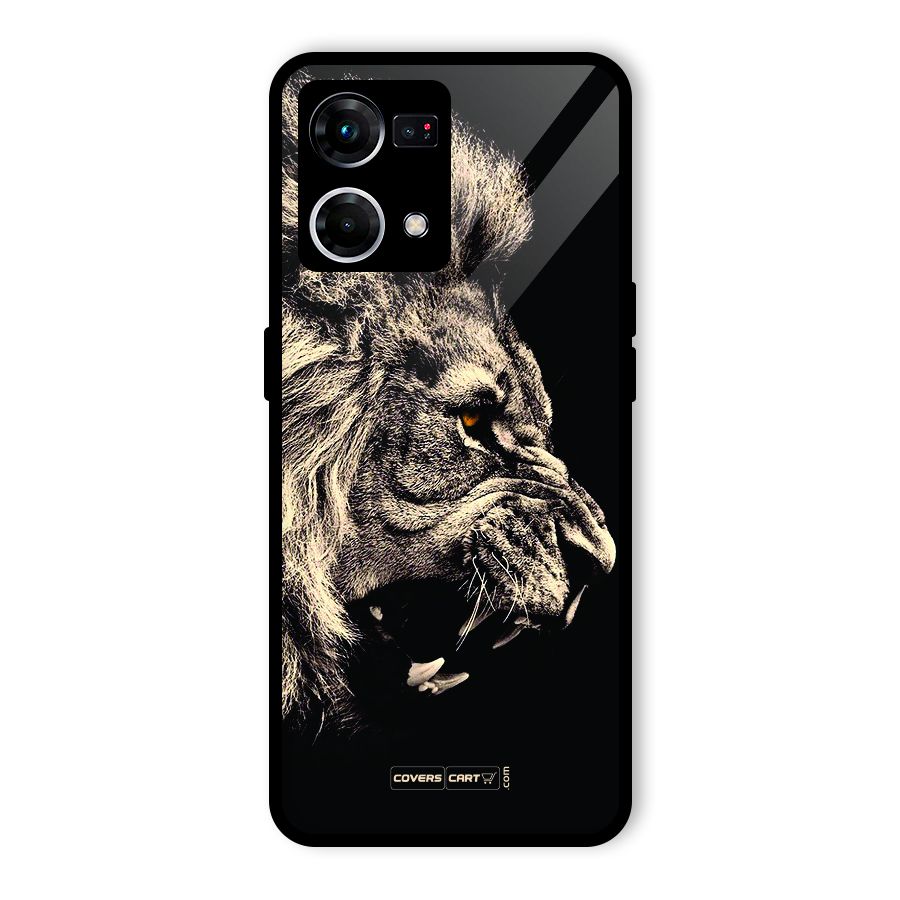 Roaring Lion Glass Back Case for Oppo F21 Pro 4G