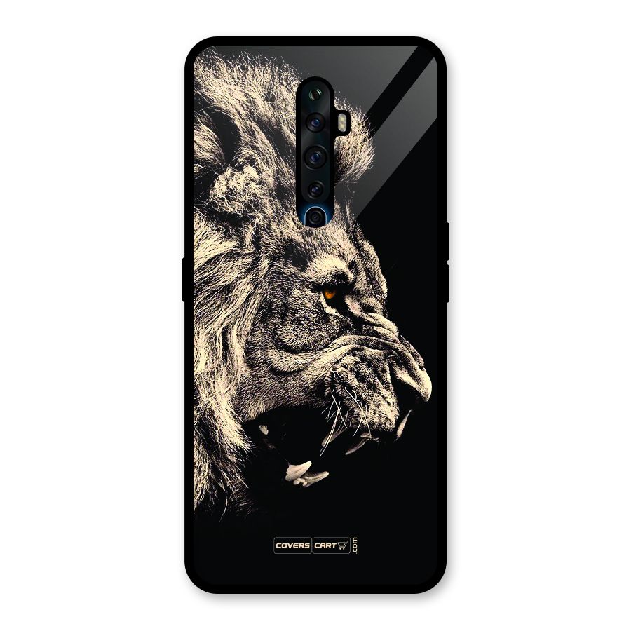 Roaring Lion Glass Back Case for Oppo Reno2 F