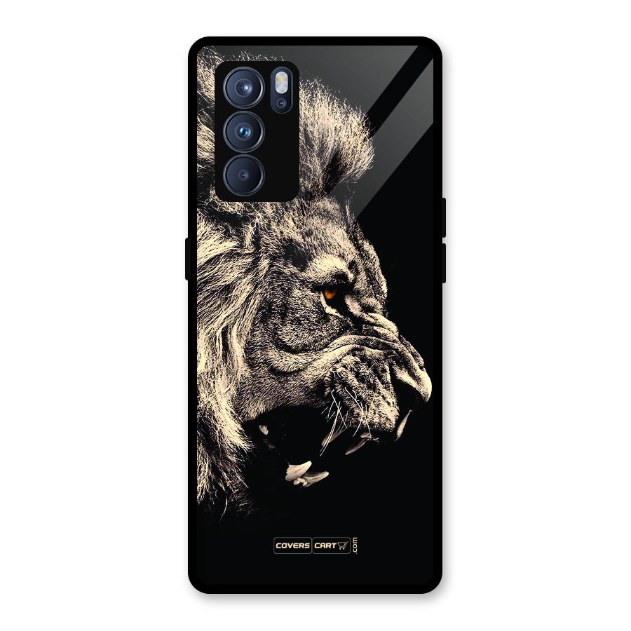 Roaring Lion Glass Back Case for Oppo Reno6 Pro 5G