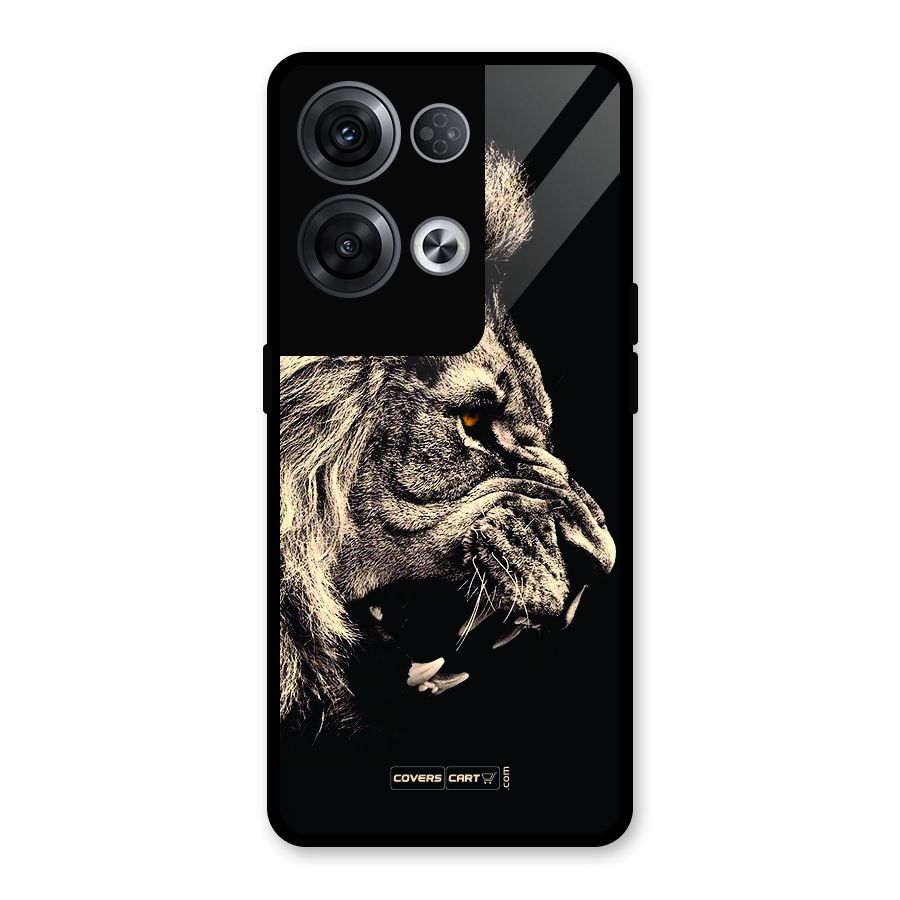 Roaring Lion Glass Back Case for Oppo Reno8 Pro 5G