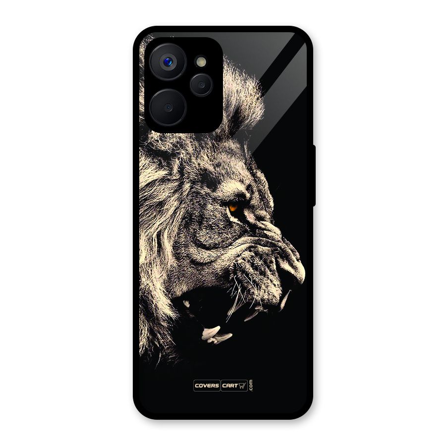 Roaring Lion Glass Back Case for Realme 9i 5G