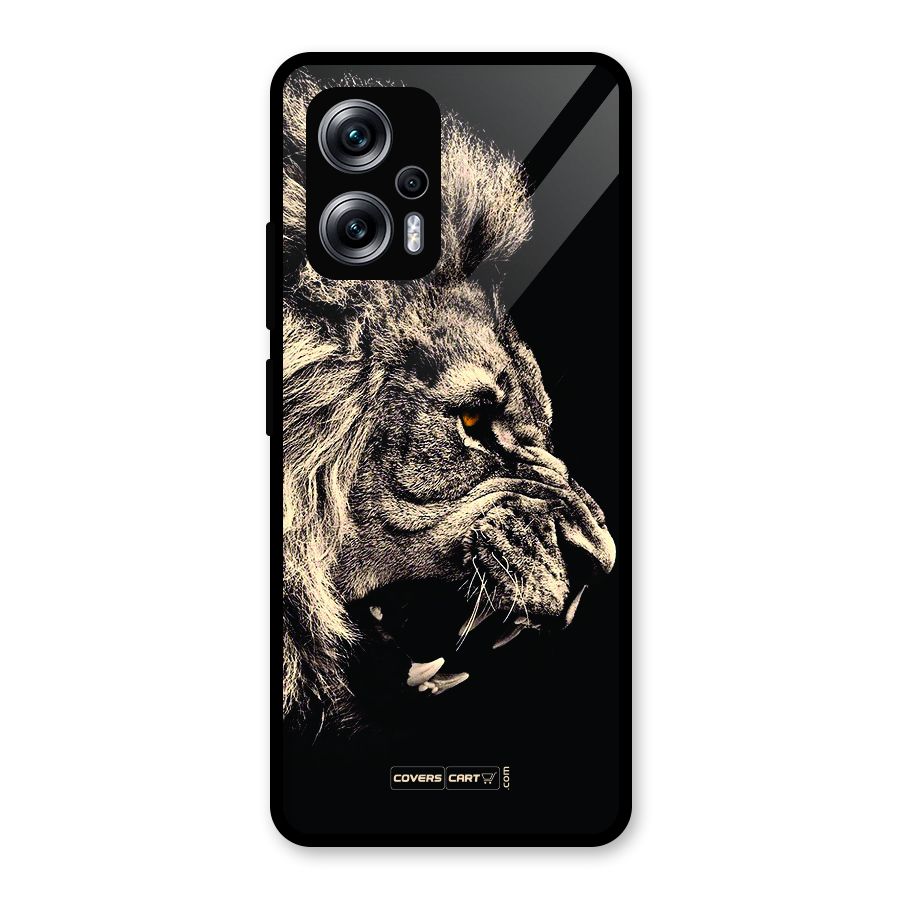 Roaring Lion Glass Back Case for Redmi K50i