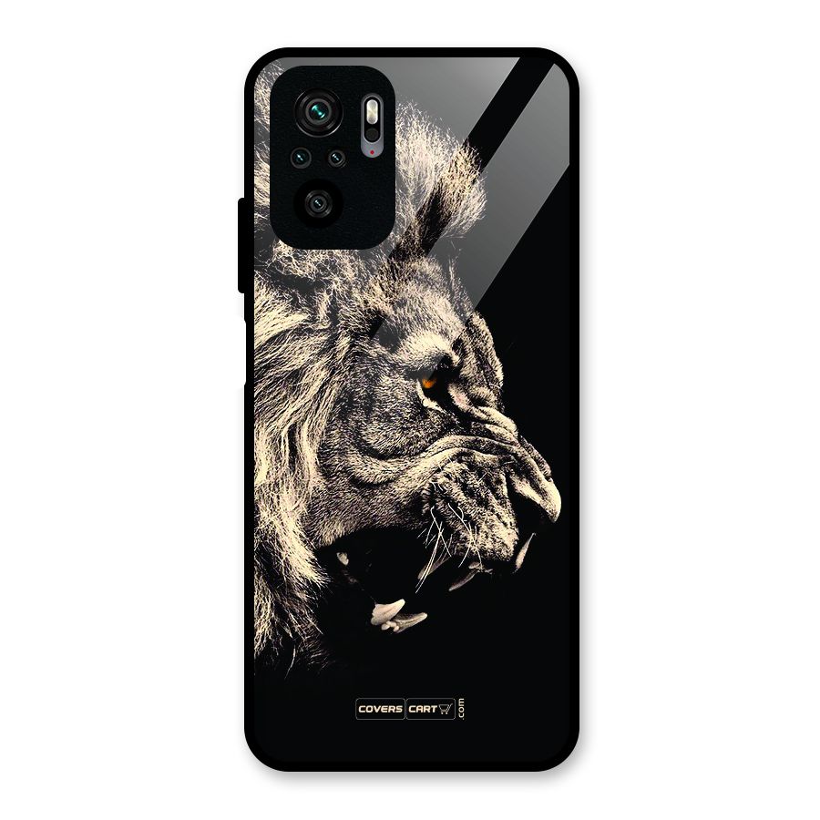 Roaring Lion Glass Back Case for Redmi Note 11 SE