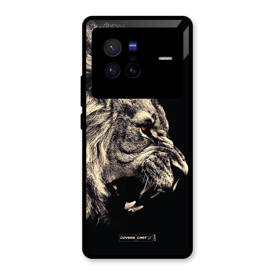 Roaring Lion Glass Back Case for Vivo X80